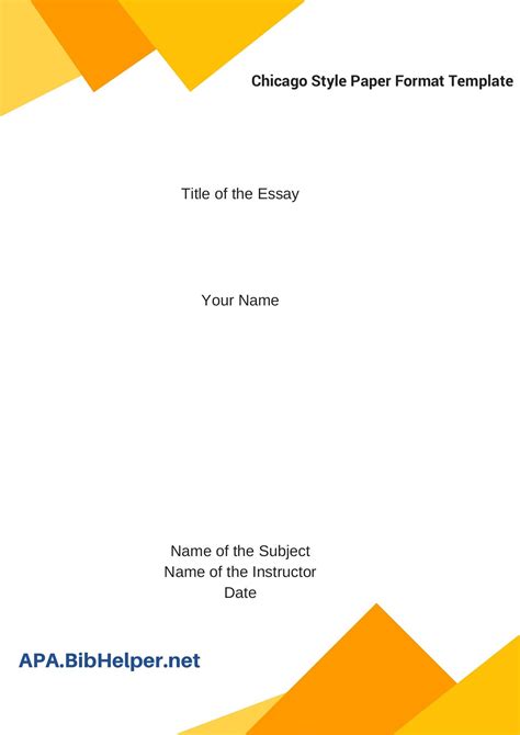 Chicago Style Template