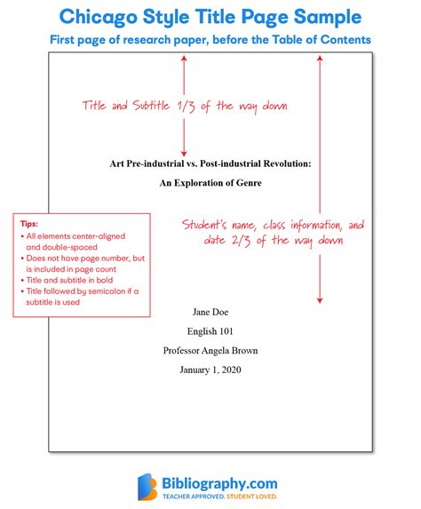Chicago Title Page Template