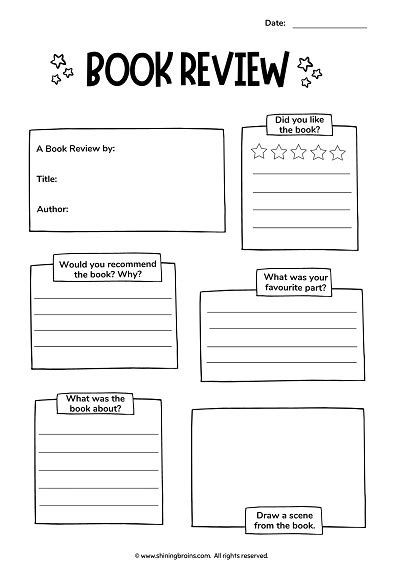 Children's Book Review Template