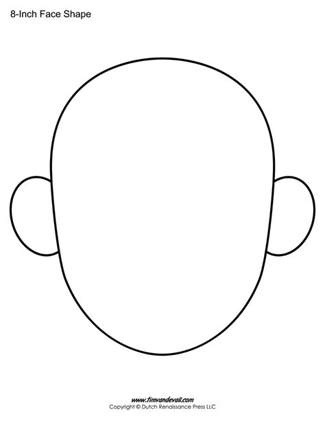 Childrens Face Templates