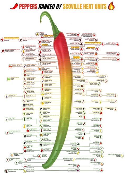 Chili Scoville Units Chart