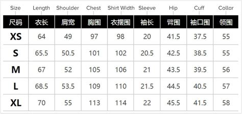 Chinese Clothing Size Chart To Us