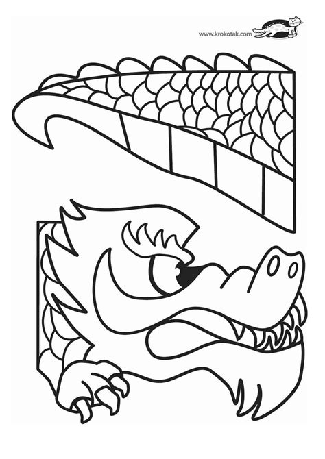 Chinese Dragon Template Head