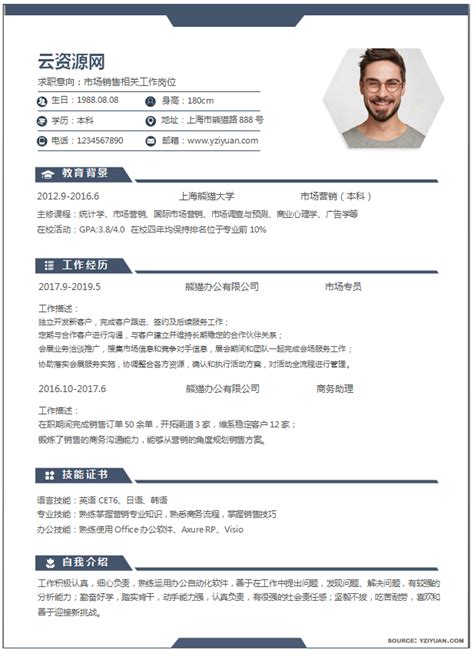 Chinese Resume Template