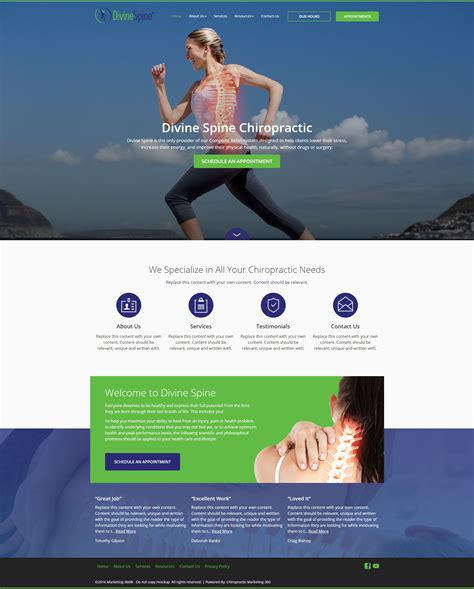 Chiropractic Website Templates