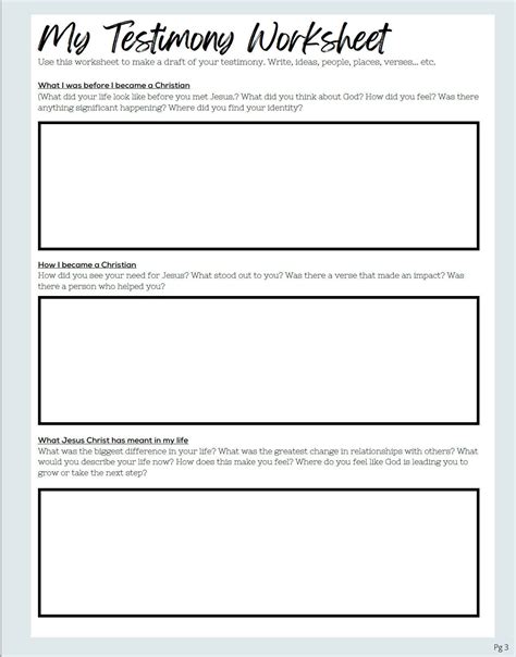Christian Testimony Template