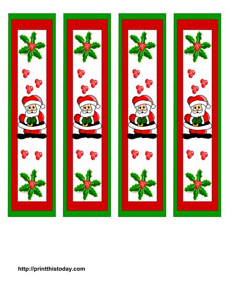 Christmas Bookmarks Free Printable