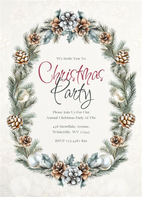 Christmas Invitation Templates Free