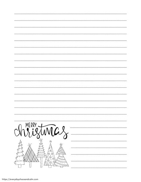 Christmas Lined Paper Printable