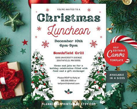 Christmas Lunch Invite Template