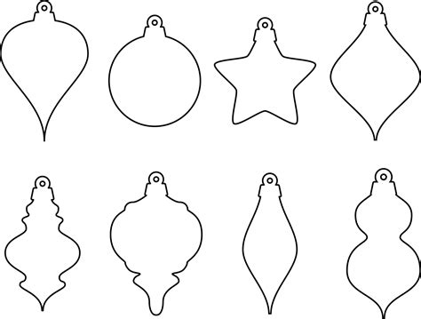 Christmas Ornament Shape Templates