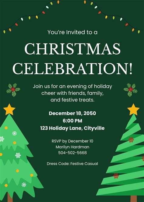 Christmas Party Announcement Template