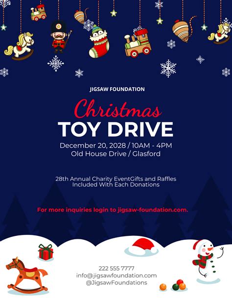 Christmas Toy Drive Flyer Template Free