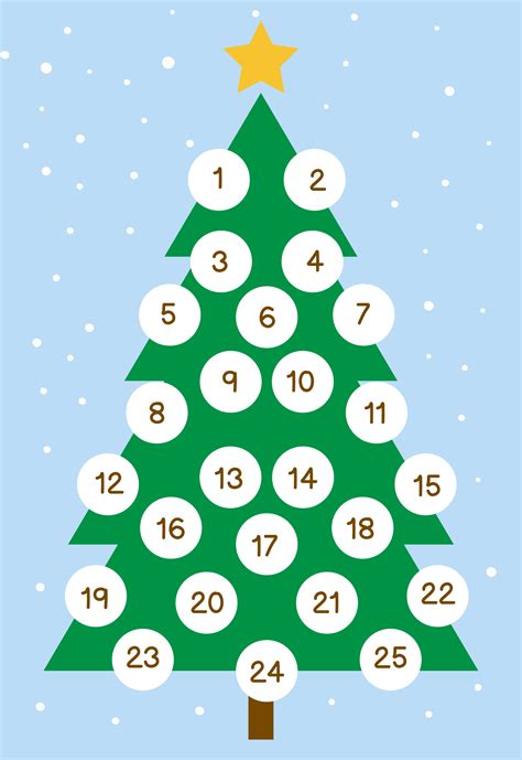 Christmas Tree Countdown Printable