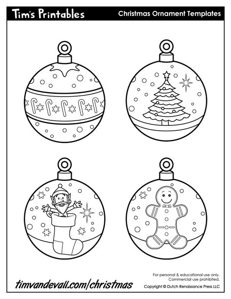 Christmas Tree Paper Ornaments Printables