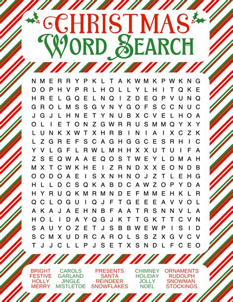 Christmas Word Searches Printable