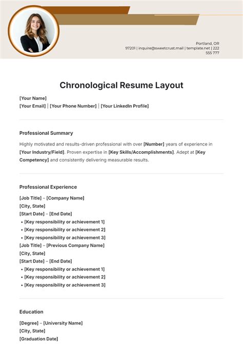 Chronological Resume Template Download