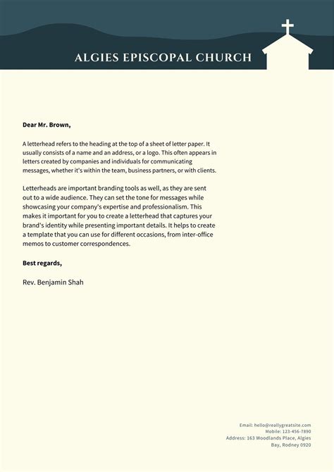 Church Letterhead Templates