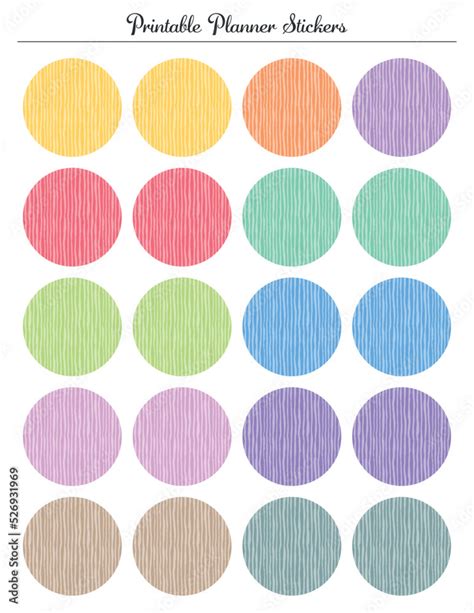 Circle Stickers Printable