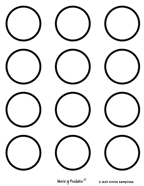 Circle Templates To Print Free