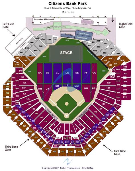 Citizens Bank Park Seating Chart With Rows