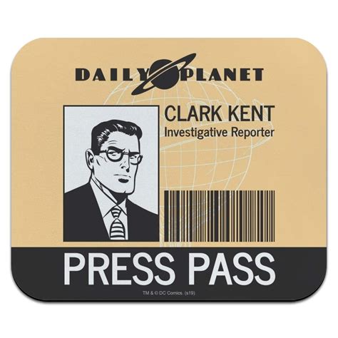 Clark Kent Press Pass Printable