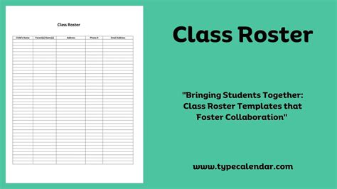 Class Roster Template For University Students Wake Tech