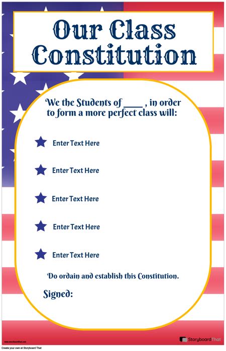 Classroom Constitution Template