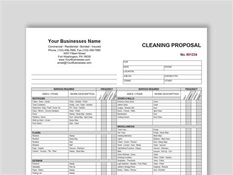 Cleaning Proposal Template Free