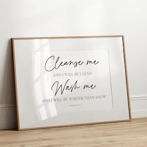 Cleanse Me And I Will Be Clean Printable