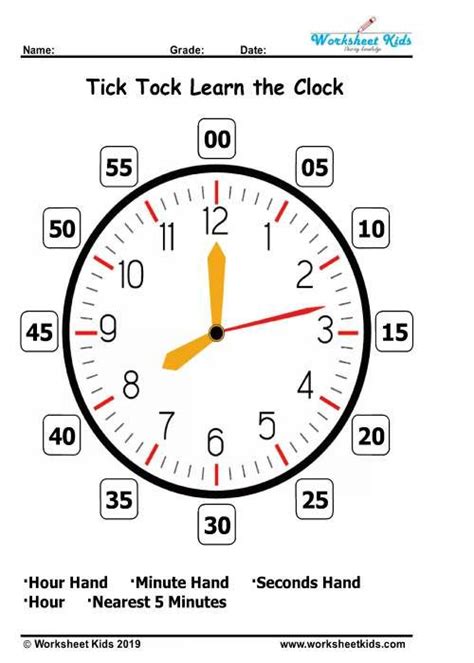 Clock Learning Printables