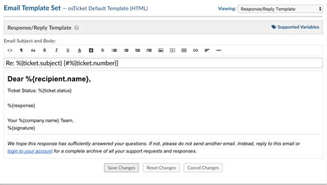 Closing Ticket Due To No Response Email Template