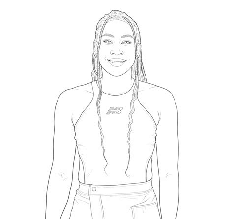 Coco Gauff Cartoon Drawing