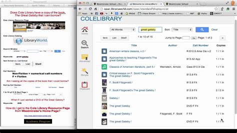 Cole Library Catalog