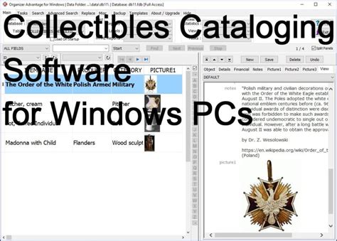 Collectibles Cataloging Software
