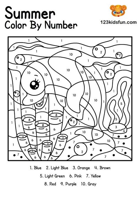 Color By Number Free Printable Coloring Pages