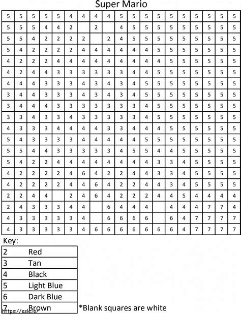 Color By Number Printable Mario