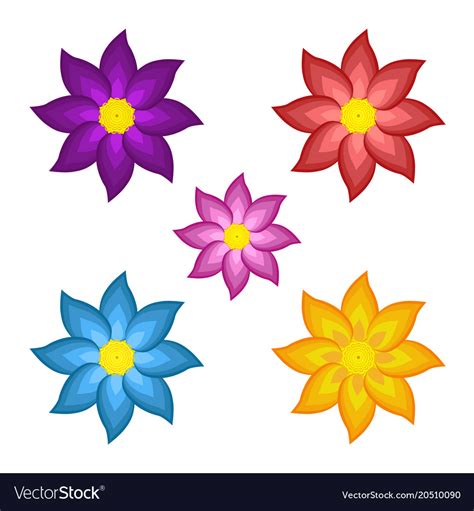 Colored Flower Templates