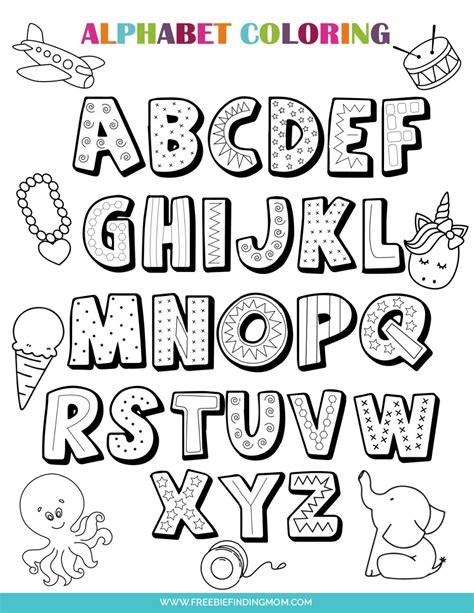 Coloring Letters Printable