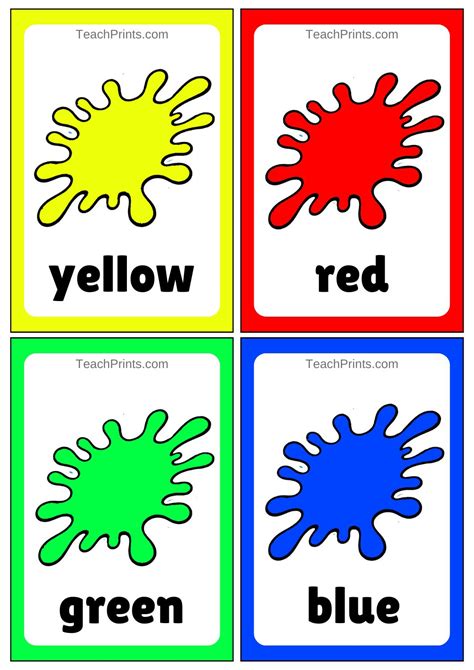 Colors Printable Flashcards