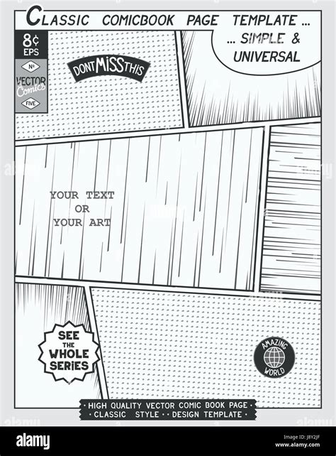 Comic Book Page Layout Template