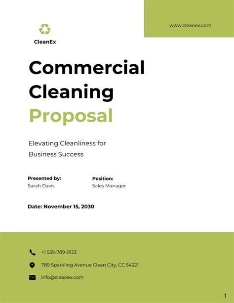 Commercial Cleaning Proposal Template