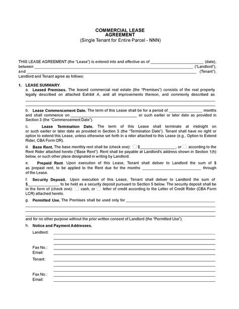 Commercial Contract Template