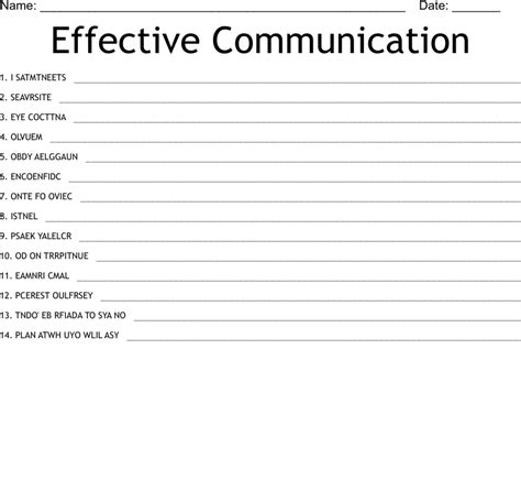 Communication Printable