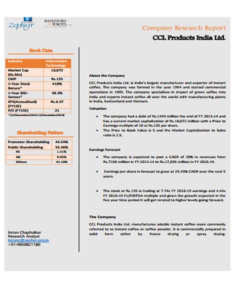 Company Research Template