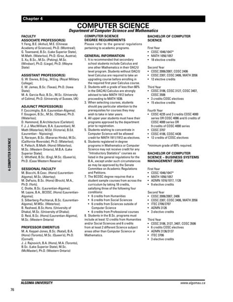 Computer Science Course Catalog Montana State