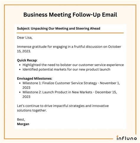 Conference Follow Up Email Template