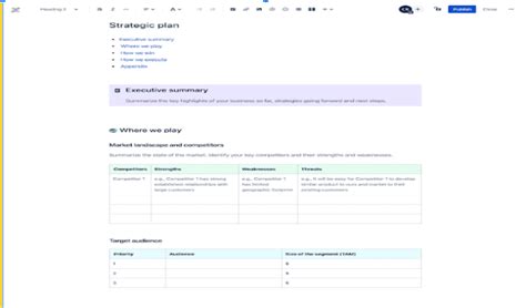 Confluence Business Strategy Templates