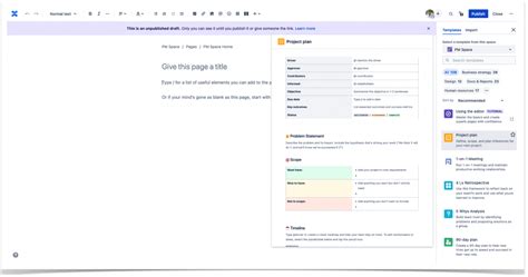 Confluence Project Management Template