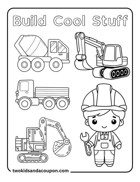 Construction Printable Coloring Pages